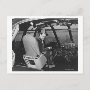 Howard Hughes in Spruce Goose Wooden Flygplan Vykort