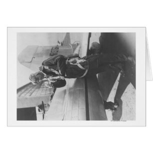 Howard Hughes Pilot Boarding Flygplan i Fullt Hälsningskort