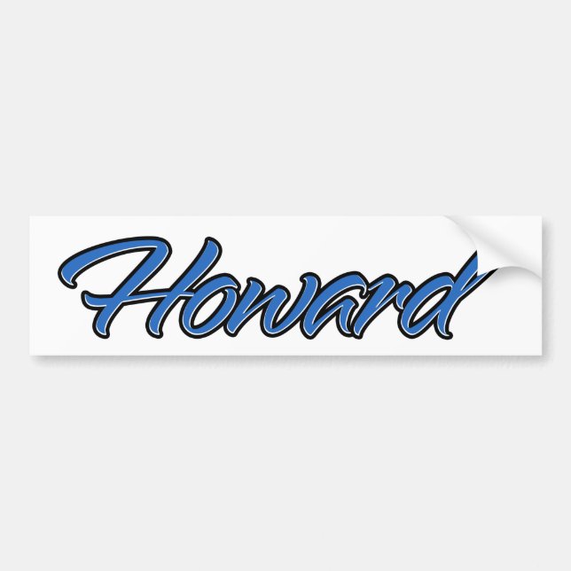 Howard Name blue Aufkleber Sticker Autoaufkleber Bildekal (Framsidan)