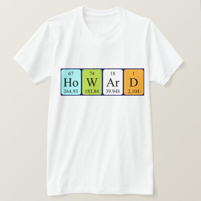Howard periodisk skjorta bord namn t shirt (Design framsida)