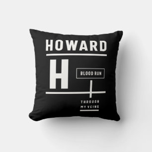 Howard Personlig Namn Birthday Gift Kudde