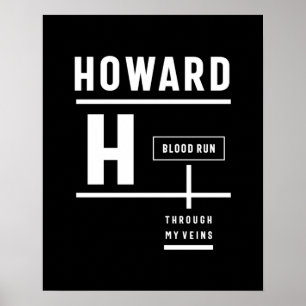 Howard Personlig Namn Birthday Gift Poster