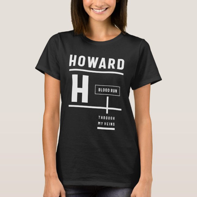 Howard Personlig Namn Birthday Gift T Shirt (Framsida)