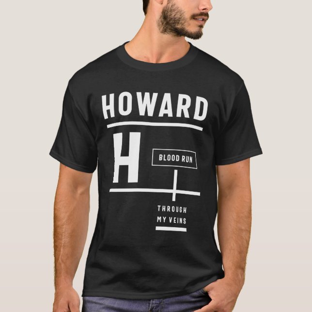 Howard Personlig Namn Birthday Gift T Shirt (Framsida)