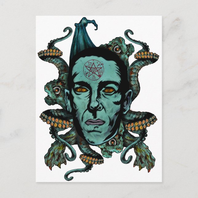 Howard Phillips Lovecraft Vykort (Framsida)