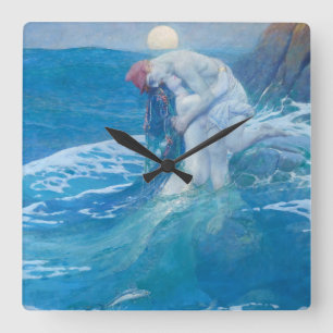 Howard Pyle - Sjöjungfrun Fyrkantig Klocka