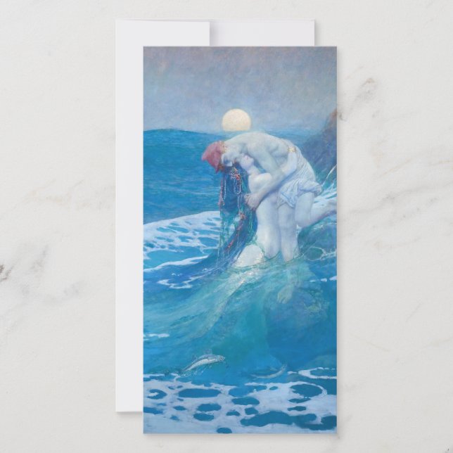 Howard Pyle - Sjöjungfrun Julkort (Framsida)