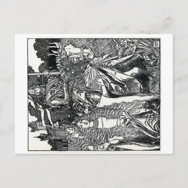 Howard Pyles "Kung Arthur" Vykort (Framsida)