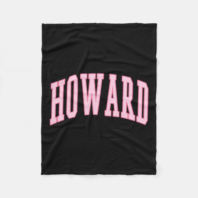 Howard Vintage Preppy Varsity Rosa Sports Fleecefilt (Framsidan)