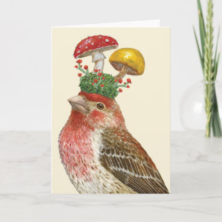 Howard with Mushrooms Folded Greeting Card Kort