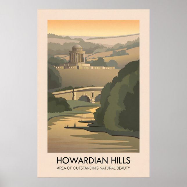 Howardian Hills AONB Reseskylt Poster (Framsidan)