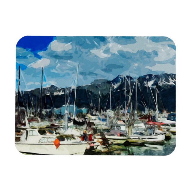 Howarska Habor Abstrakt Impressionism Magnet (Horisontell)
