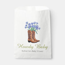 Howdy Baby Bluebonnets Cowboybabyskor