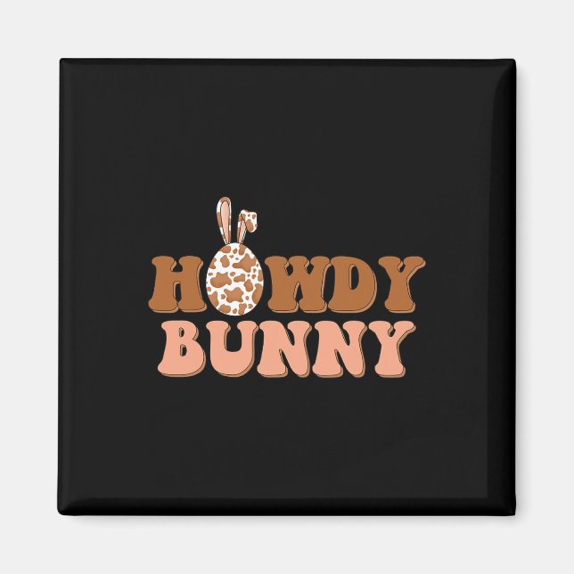 Howdy Bunny Påsk Land Western Magnet (Framsidan)