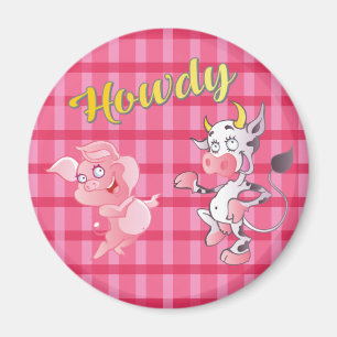 Howdy Cow N'Gris Standard Magnet