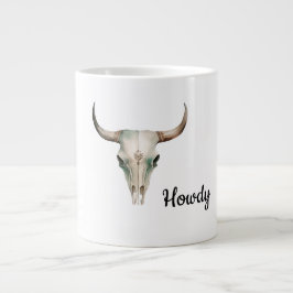Howdy Cowboy Bullhorns Jumbo Mugg