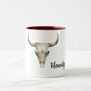 Howdy Cowboy Bullhorns Två-Tonad Mugg