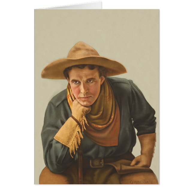 Howdy Cowboy Hälsningskort (Framsidan)