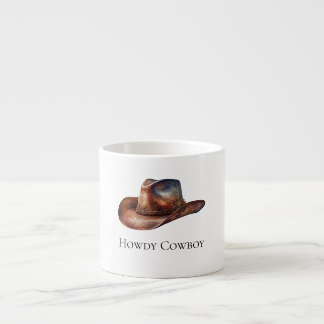 Howdy Cowboy Hat Espressomugg (Framsidan)