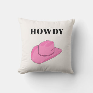 Howdy Cowboy Hat Rosa Kudde
