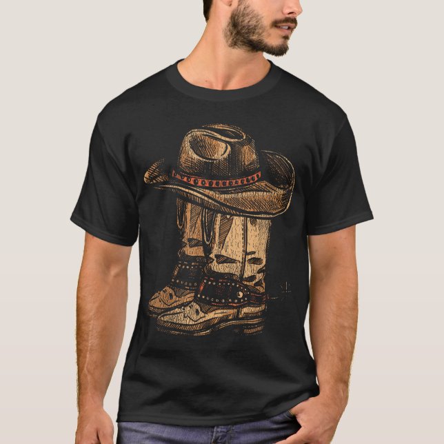 Howdy Cowboy T Shirt (Framsida)