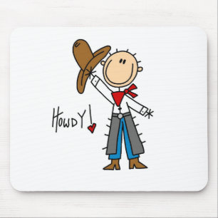 Howdy! Cowboystick figur Mousepad Musmatta