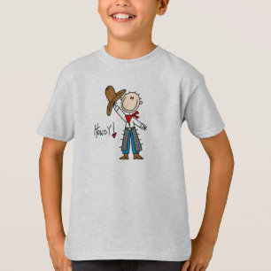 Howdy! Cowboystick figurskjorta T Shirt