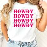 Howdy Cowgirl Disco Last Rodeo Bachelorette T Shirt<br><div class="desc">En roligt cowgirl-design med shock rosa och ljusa rosa detaljer</div>