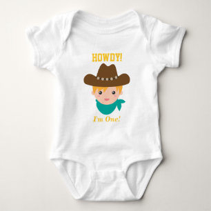 Howdy, Cute Cowboy, första födelsedagen Tee