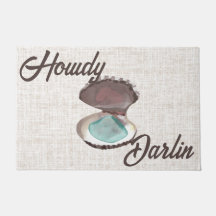 Howdy Darlin Coastal Oyster med Teal Sea Glass