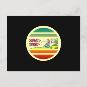 Howdy Doody Fishing Retro Tecknad Bok Vykort