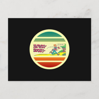 Howdy Doody Fishing Retro Tecknad Bok Vykort