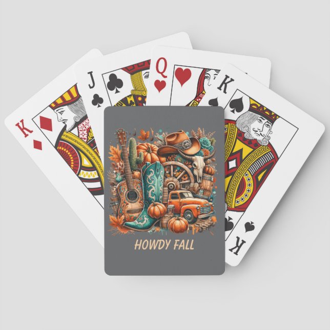 Howdy Fall Playing Cards Casinokort (Baksidan)