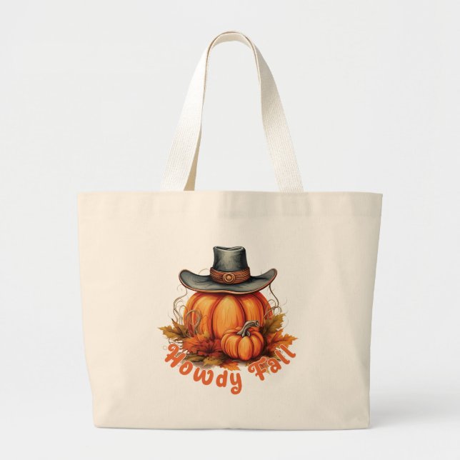 Howdy Fall - Rustic Autumn Vibes Jumbo Tygkasse (Framsidan)