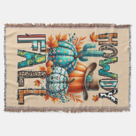 Howdy Fall Throw Blanket Secret Santa Gift Filt