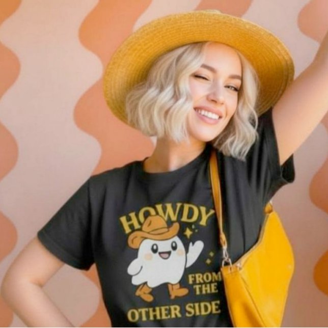 Howdy från andra sidan Ghost Halloween Shirt T Shirt (Howdy from the other side Ghost Halloween Shirt.)