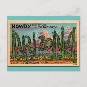 Howdy från Arizona vintage resor Vykort