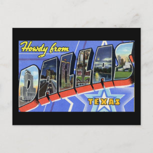 Howdy från Dallas Texas Vykort