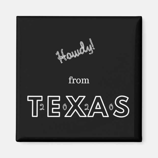 +Howdy från Texas 2020 Magnet (Framsidan)