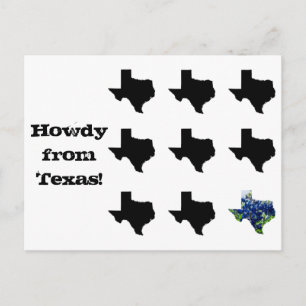 Howdy från Texas vycard Vykort