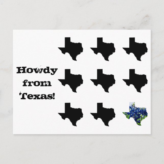 Howdy från Texas vycard Vykort (Framsida)