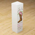 Howdy Girl Cowgirl Boots Möhippa Presentask För Vinflaska<br><div class="desc">Njut av att anpassa den här söta land cowgirl-bockar från möhippa vin-boxen.</div>