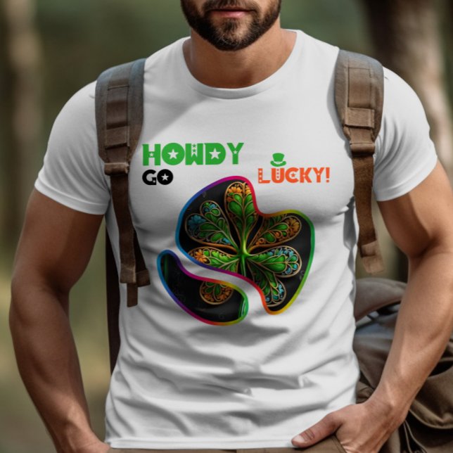 Howdy Go Lucky! - Grönt Glow Dance Party T Shirt (Skapare uppladdad)