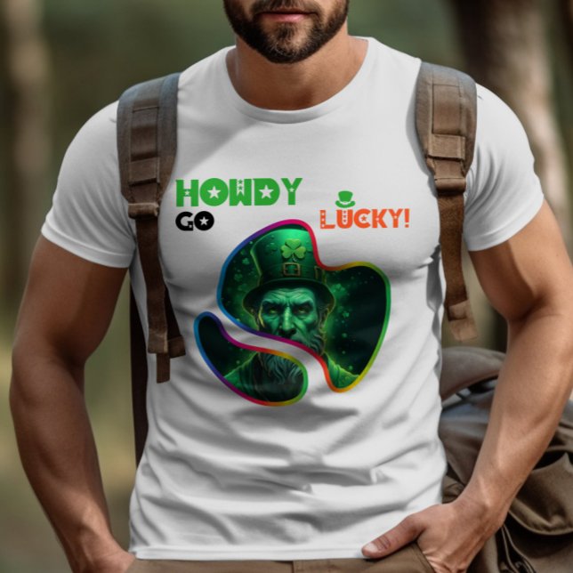 Howdy Go Lucky! - Irländska Tur och Skratt T Shirt (Skapare uppladdad)