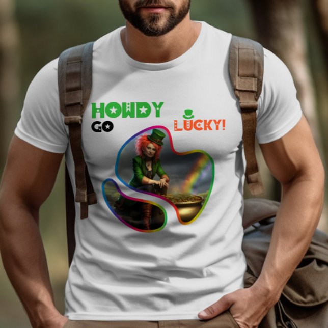 Howdy Go Lucky! - Leprechauns skavenger Hunt T Shirt (Skapare uppladdad)