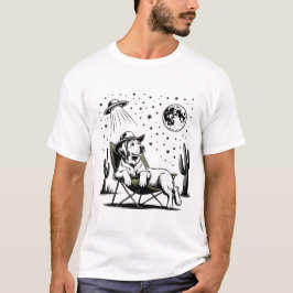 Howdy Golden Retriever Hund Western Cowboy Hund T Shirt
