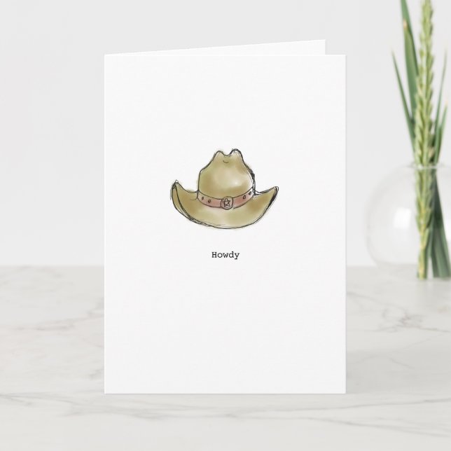 Howdy Greeting Card Kort (Framsida)
