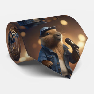 "Howdy Harmonics: Denim-Clad Capybara Crooner" Slips