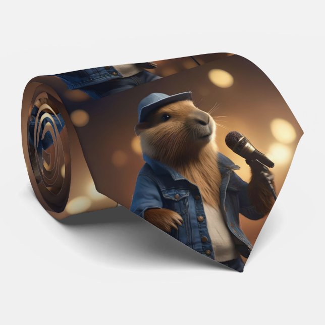 "Howdy Harmonics: Denim-Clad Capybara Crooner" Slips (Rullad)