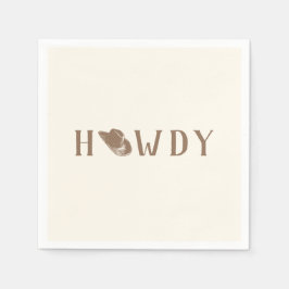 Howdy Hat My First Rodeo Birthday Neutral Party Pappersservett